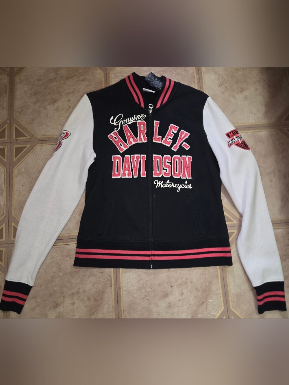 Harley-Davidson Kids Black & White Varsity Jacket